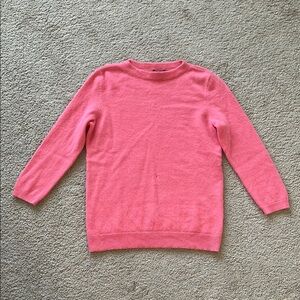 Talbots Pure Cashmere Crew Neck Sweater Women’s M Petite Bubble Gum Pink Barbie